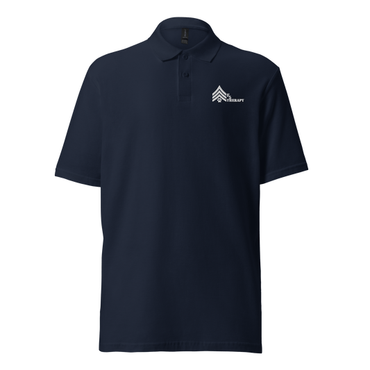 E5 Therapy Group Unisex pique polo - OVR & OUT