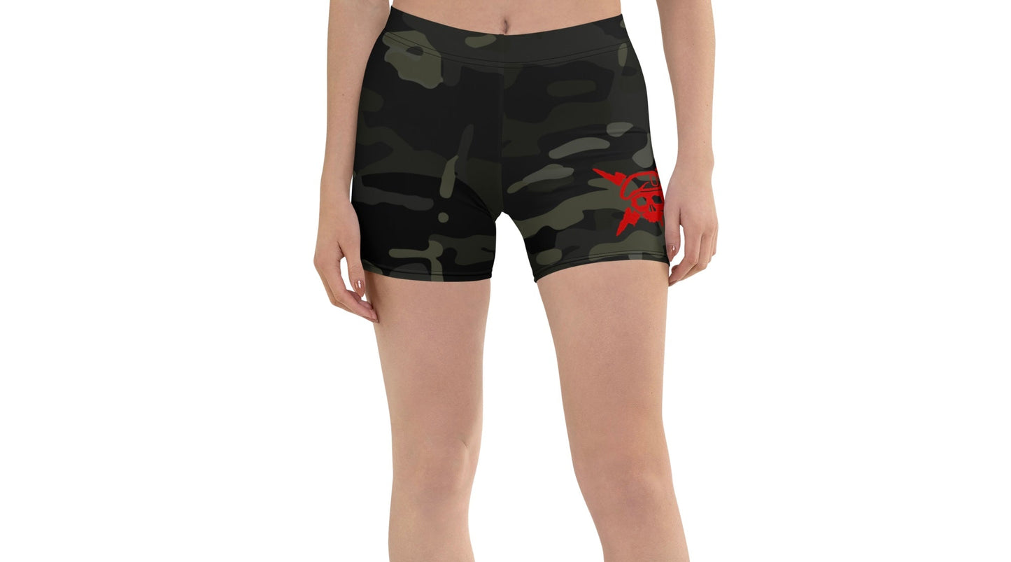Women’s Multicam Black Stretch Shorts - OVR & OUT