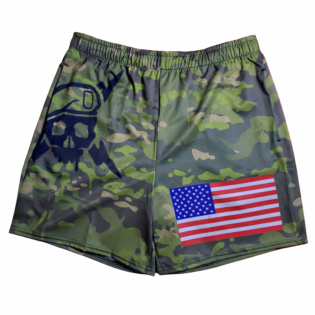 Tropic Thunder – Men's Multi-Tropic Camo Training Shorts