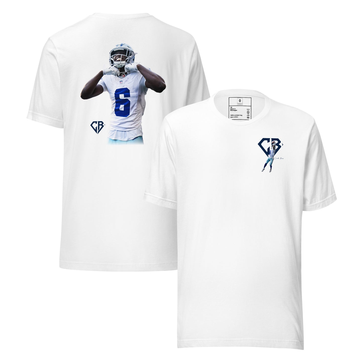 Camden Brown CB Tee in White — OVR & OUT Performance Apparel