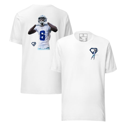 Camden Brown CB Tee in White — OVR & OUT Performance Apparel