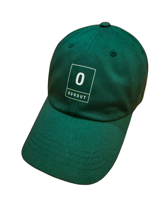 Green cap with a logo on a white background
