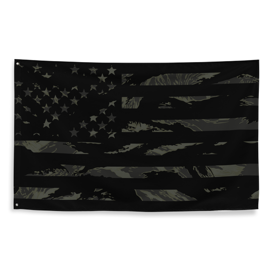 Black TigerStripe American Flag