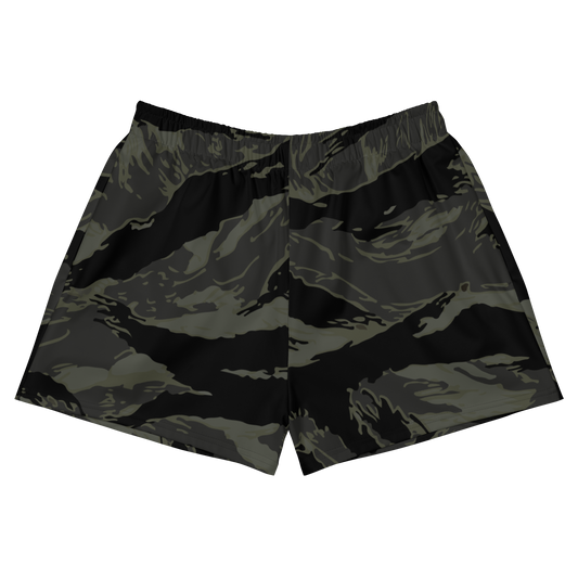 Women’s Black Tiger Stripe Shorts - OVR & OUT