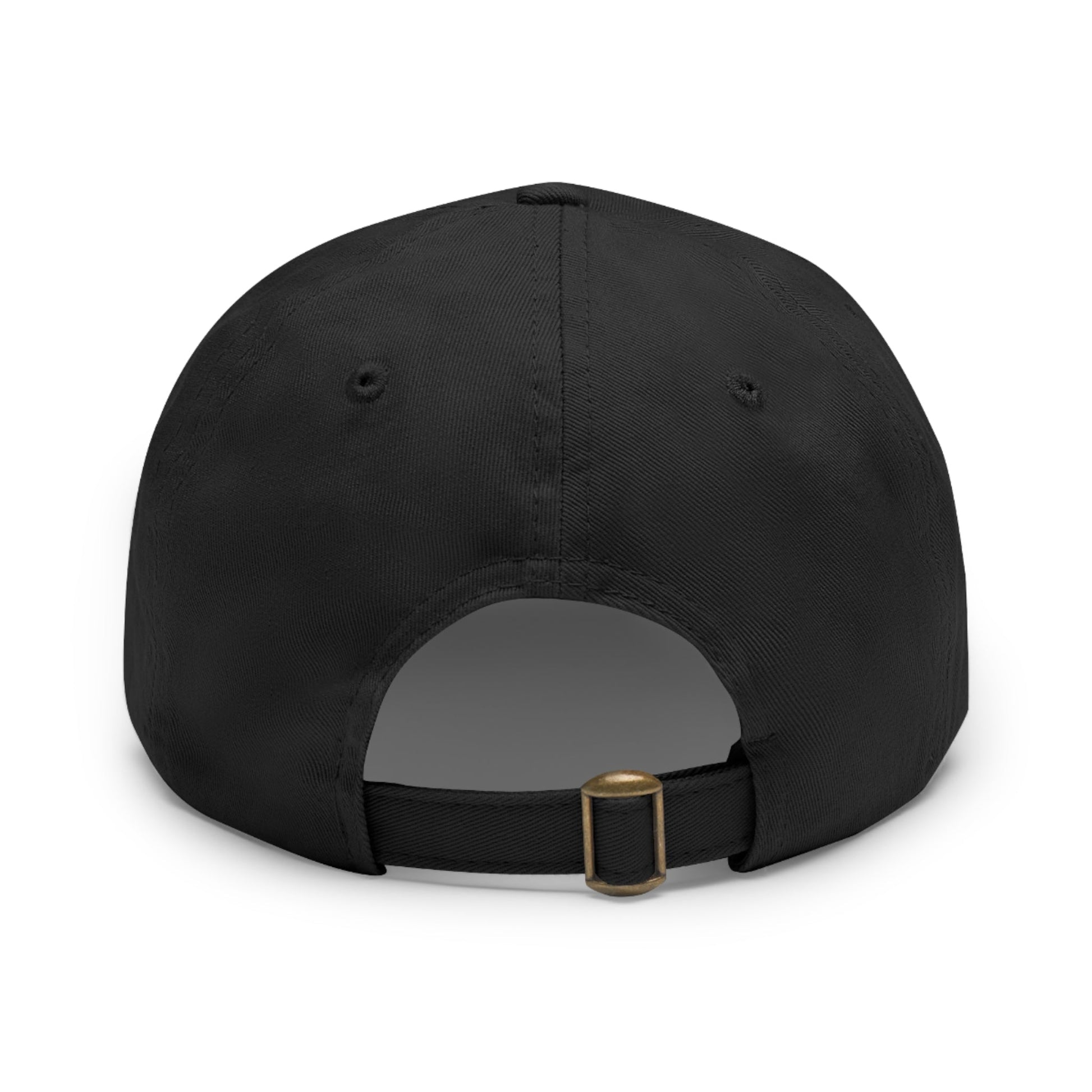 Black Leather Patch Dad Hat - OVR & OUT