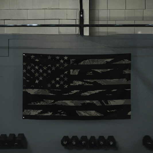 Black TigerStripe American Flag - OVR & OUT