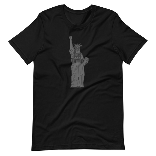 Blacked Out Liberty t - shirt - OVR & OUT