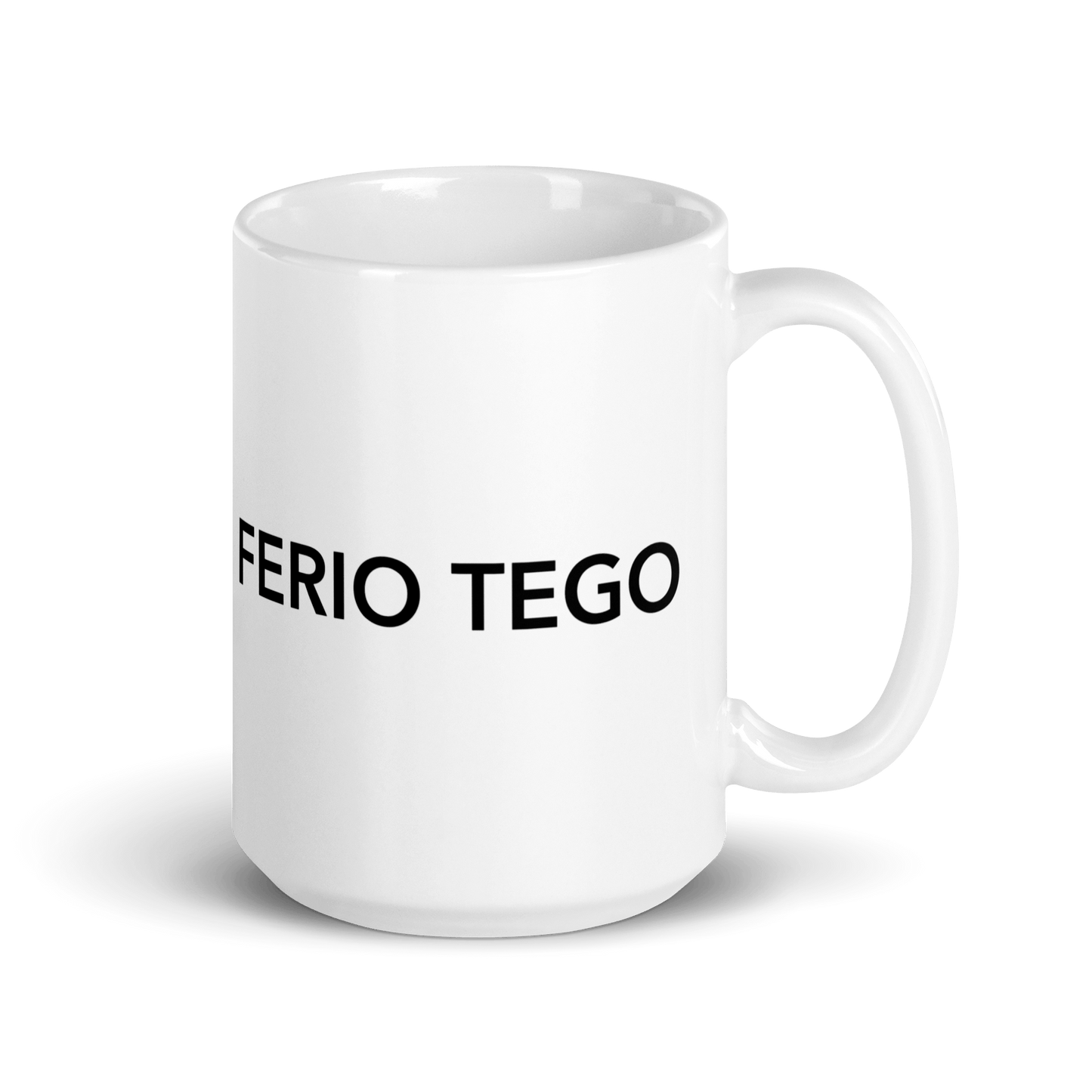 Ferio Tego White glossy mug - OVR & OUT