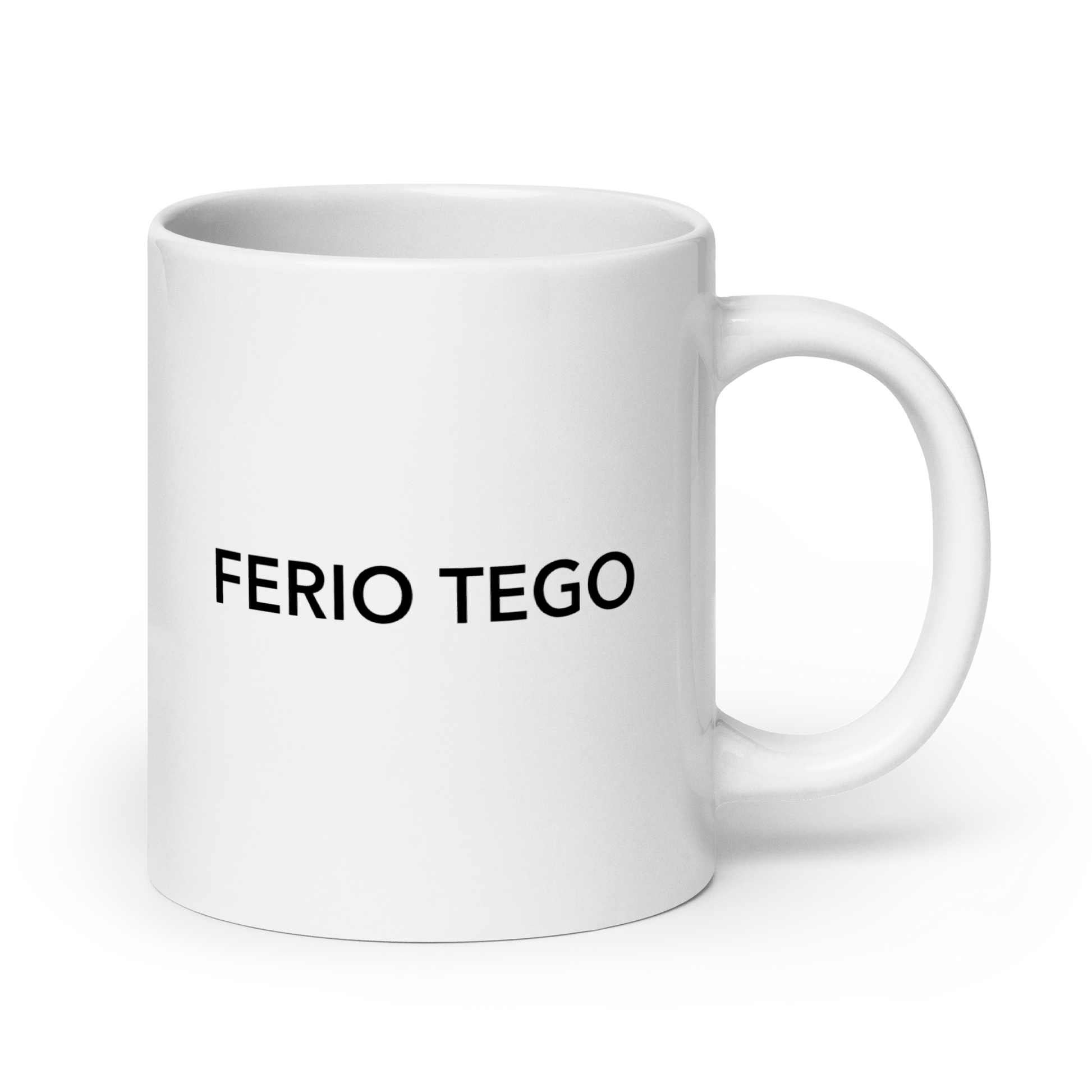 Ferio Tego White glossy mug - OVR & OUT