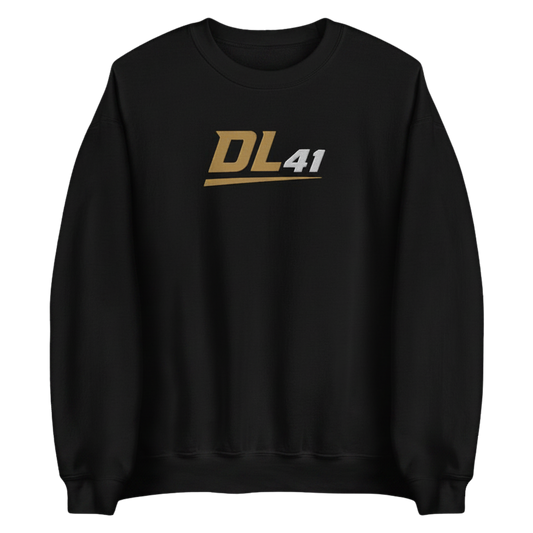 Black sweatshirt with 'DL41' logo on a white background
