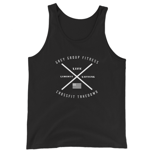 Grey Group Unisex Tank Top - OVR & OUT