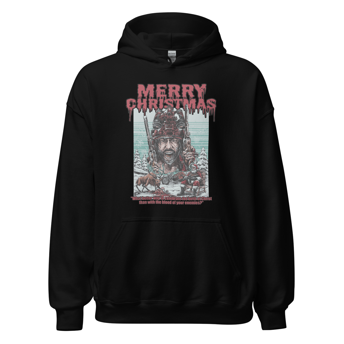 Merry Christmas Into The Darkness Hoodie - OVR & OUT