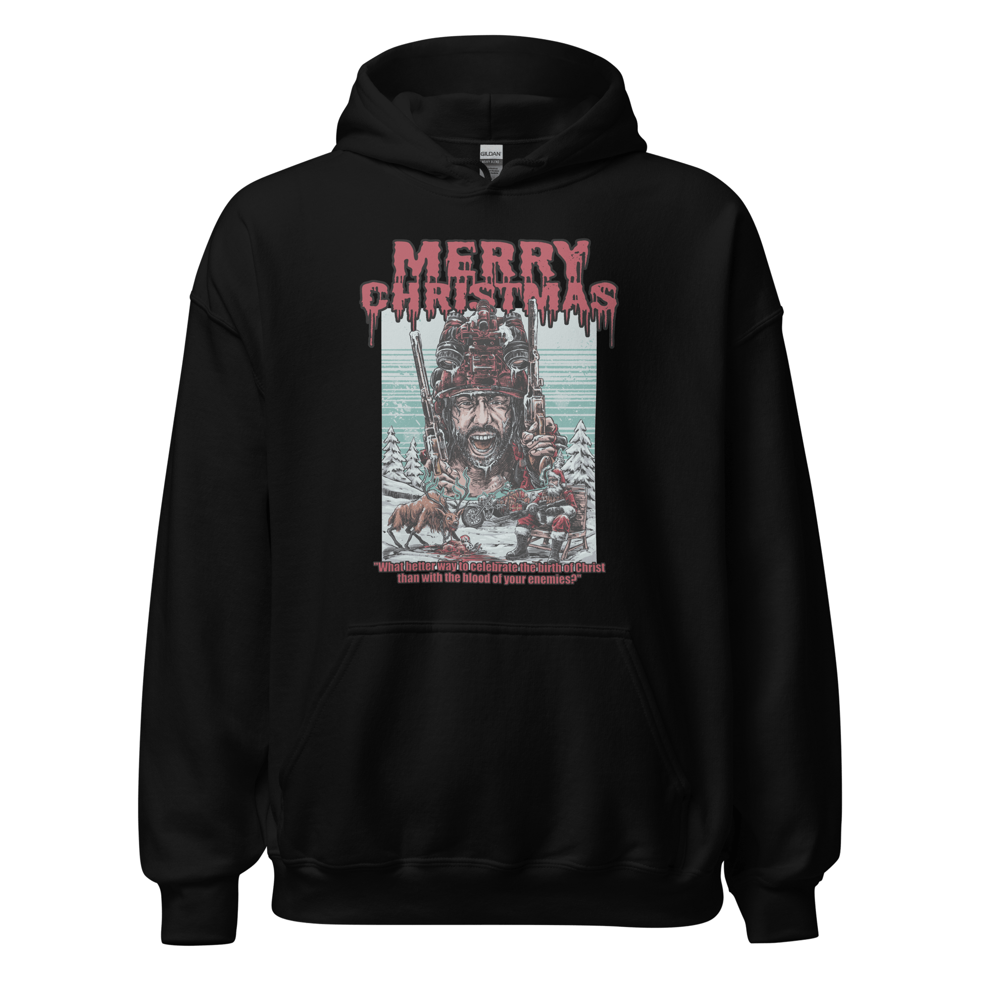 Merry Christmas Into The Darkness Hoodie - OVR & OUT