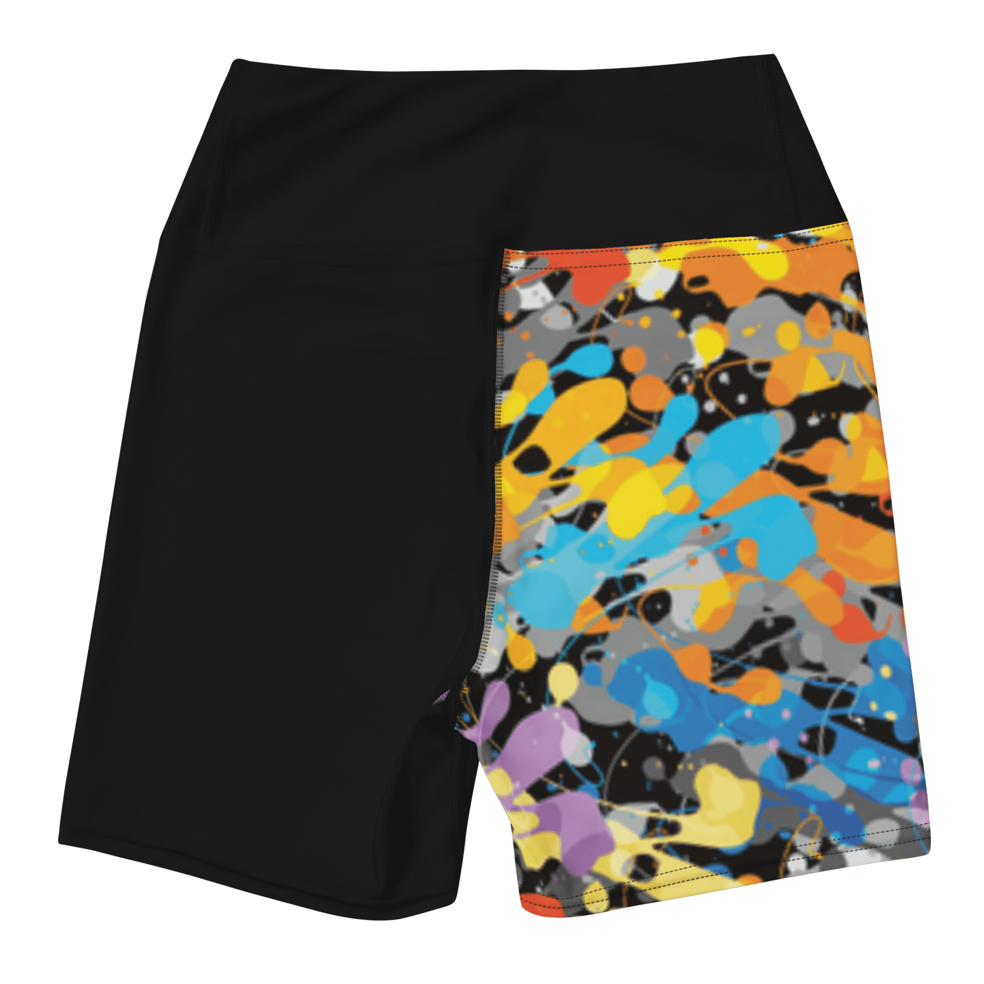 Splatter Paint Yoga Shorts - OVR & OUT