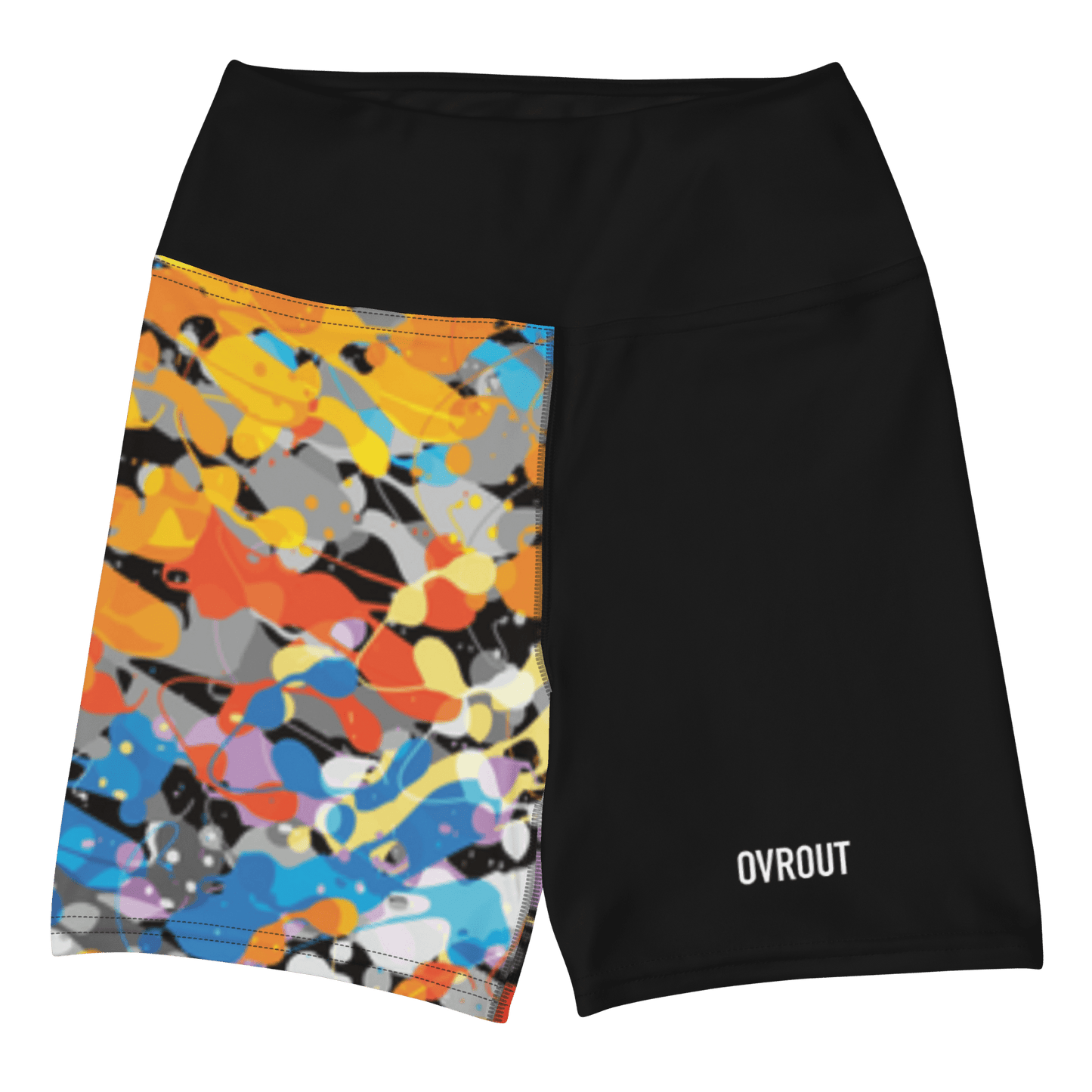 Splatter Paint Yoga Shorts - OVR & OUT