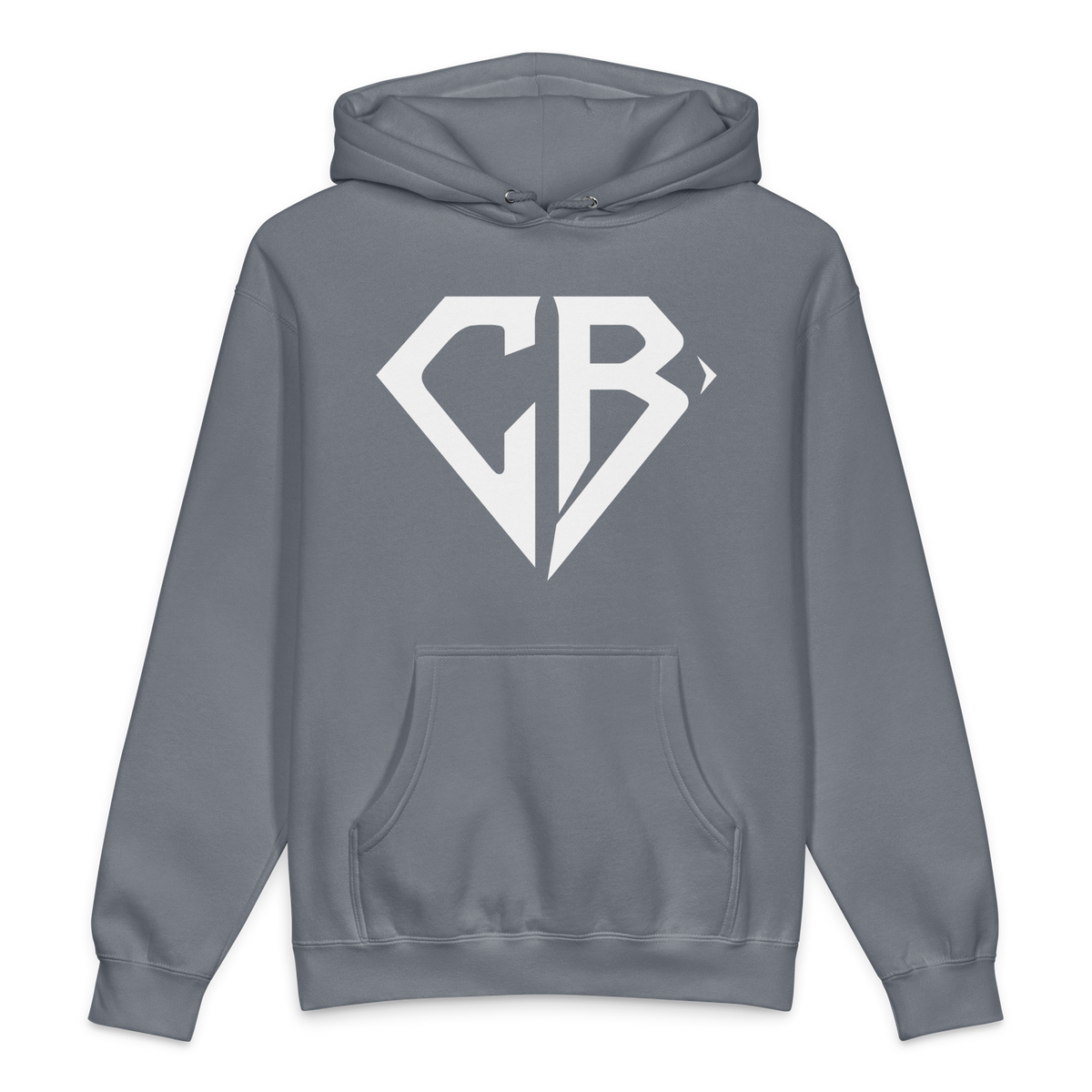 “Camden Brown Get Loud Hoodie in Storm Blue, front view